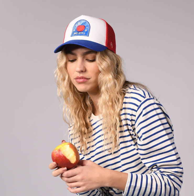 sand and camels, bad apple, fruit collection, trucker hat, cap, apple,