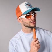 sand and camels cap, fruit collection, don't carrot, trucker hat, A man hold a carrot